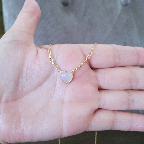 Olivia and Jackson Stationary Moonstone🌙 Heart❤️ Necklace - NIB - Picture 9 of 16